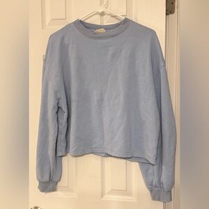 Women's Elegant Cute Light Blue Comfy Long Sleeve Sweatshirt from Target